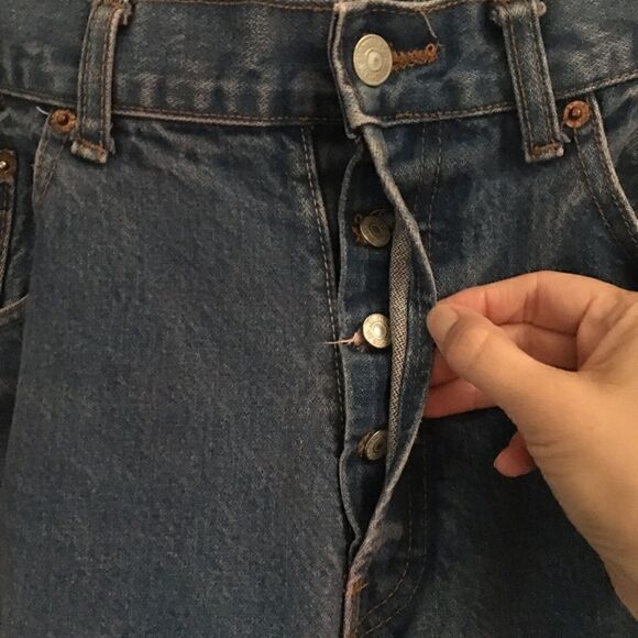 Vintage Levi’s 501 button fly straight jeans 42 - Picture 5 of 9